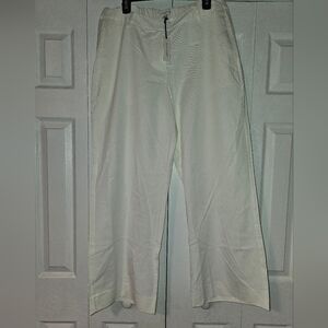 Banana Republic Cream Wide-Leg Trousers